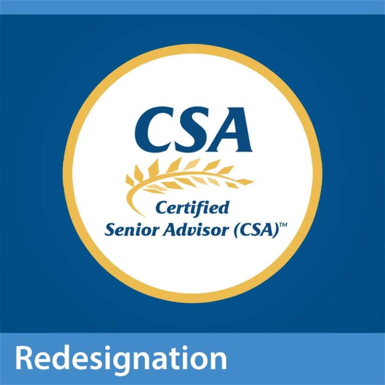 CSA Redesignation Course & Assessment Option Society of Certified